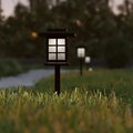 Flash Furniture Lantern Style LED Solar Lights, Black, PK 8 DN-SL106-8-BK-GG